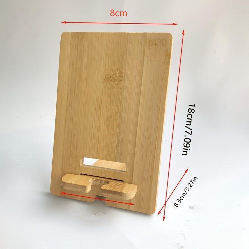 Bamboo Phone Holder: Cute, Creative, Solid Wood, Wireless Charging Base for Streaming & Dramas.