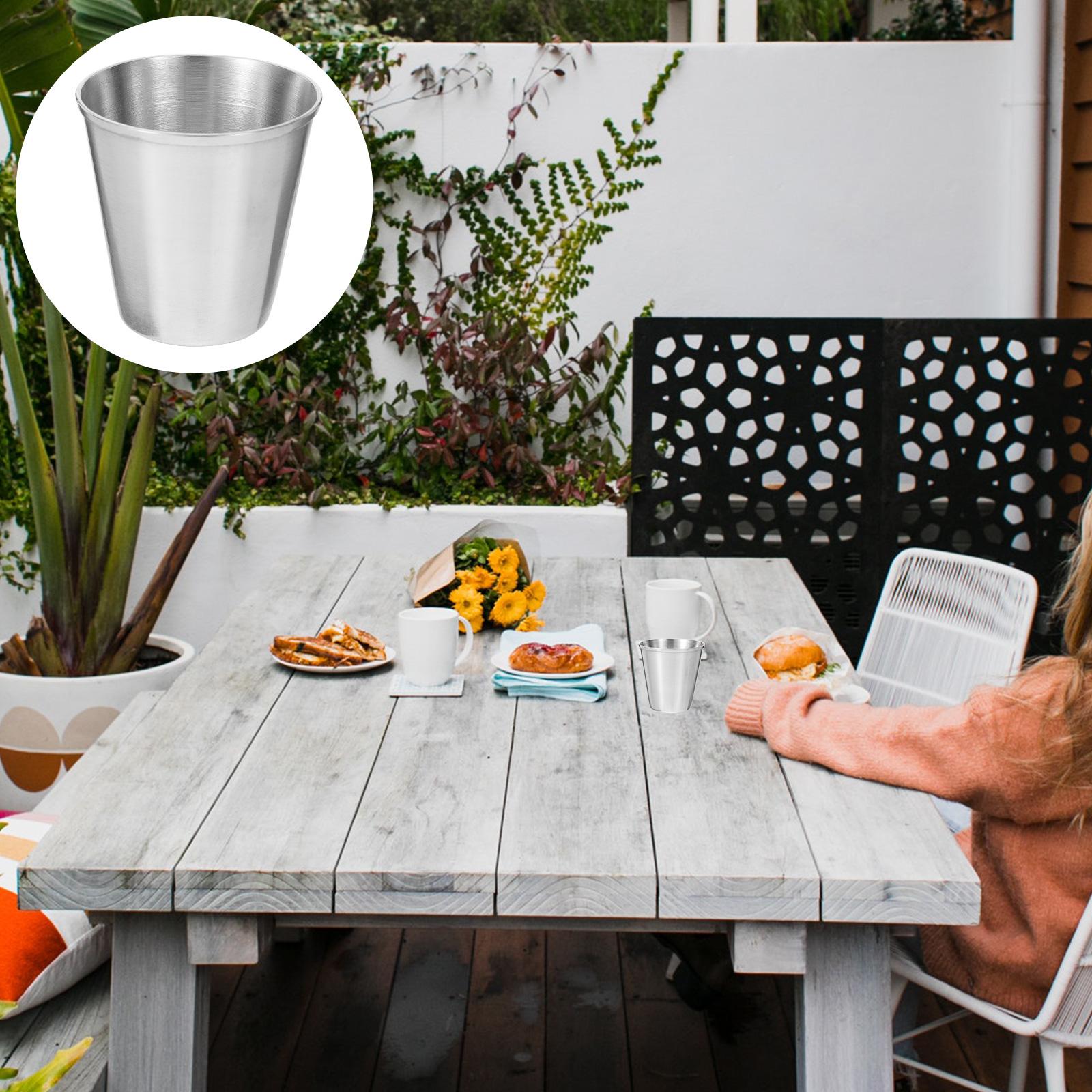 

12 шт. кружка для воды из нержавеющей стали, набор рюмок, портативный стакан для напитков, серебряный кофейный стакан для детей