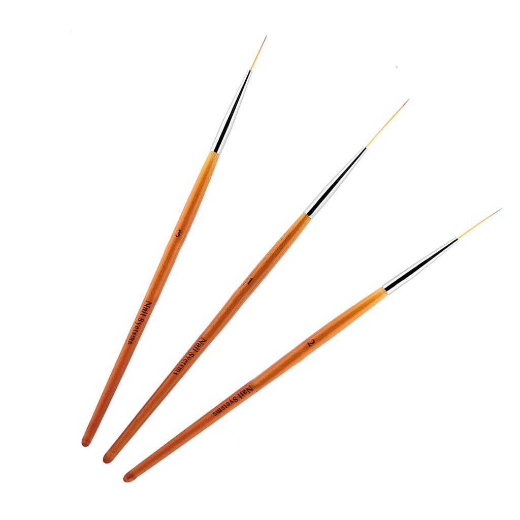 3Pcs Nail Art Drawing Line Brush Painting Pen Nail Dotting Tool Set
