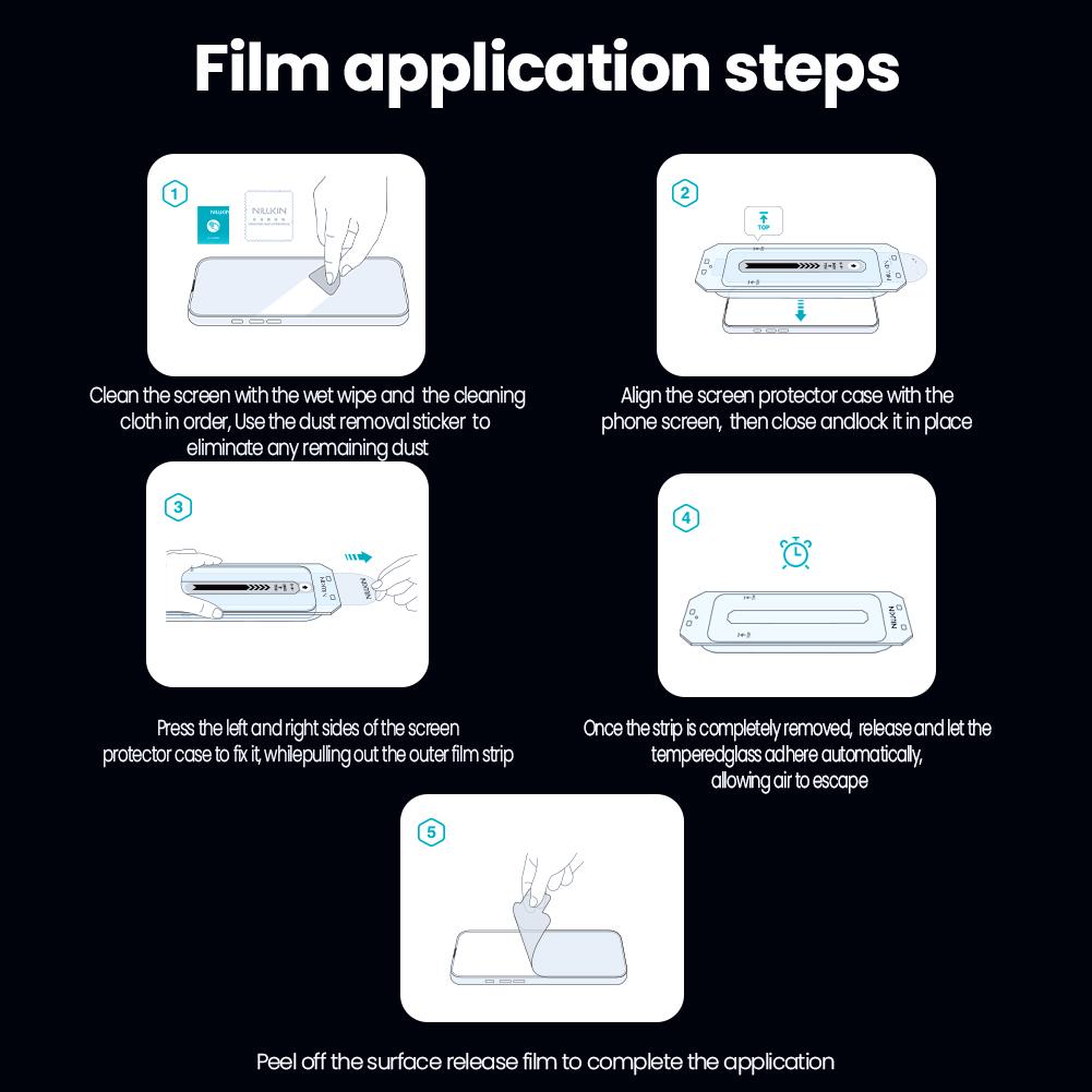 NILLKIN For IPhone 17 Pro Max Plus HD Screen Protector Tempered Glass Anti Reflective Four-Layer Glass Film ( Dust-free Chamber )