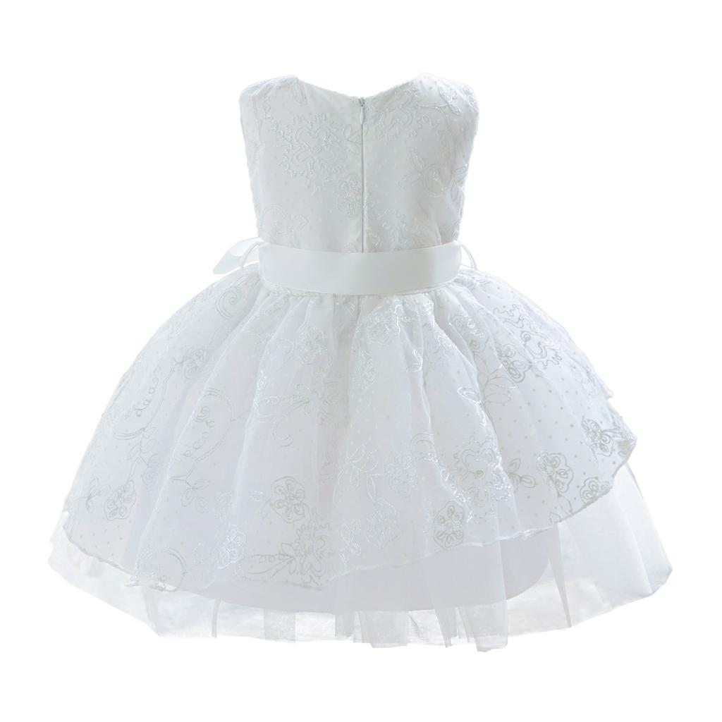 Little Girls Black Hollow Lace Mesh Sleeveless Princess Party Dress