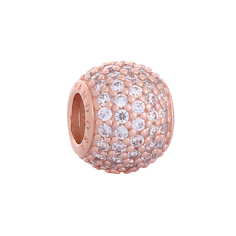 Pandora Rose Charm Pavé Beaded Charm in 925 Silver Jewelry Accessories for Women 781051CZ