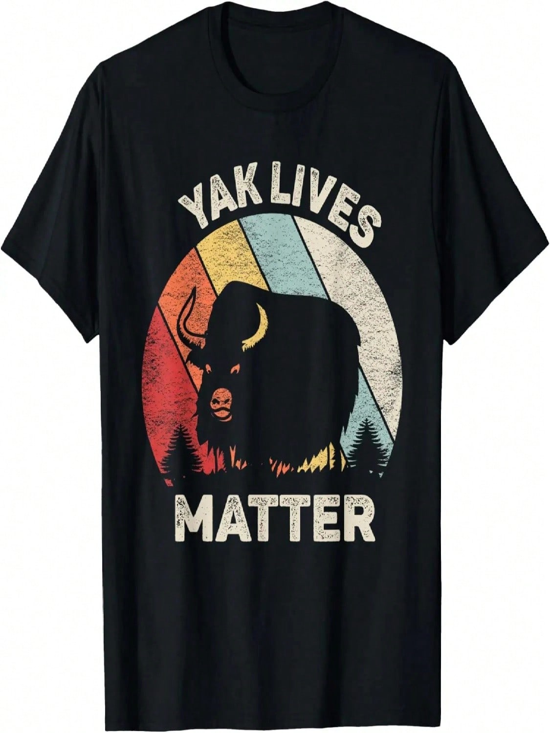 Vintage Retro Yak Lives Matter Shirt Funny Toon T-Shirt S