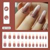 Coffin Press On Nails Gradient Designs Fake Nails Glue On Nails Artificial Acrylic Nails 24pcs Stick On Nails for Women