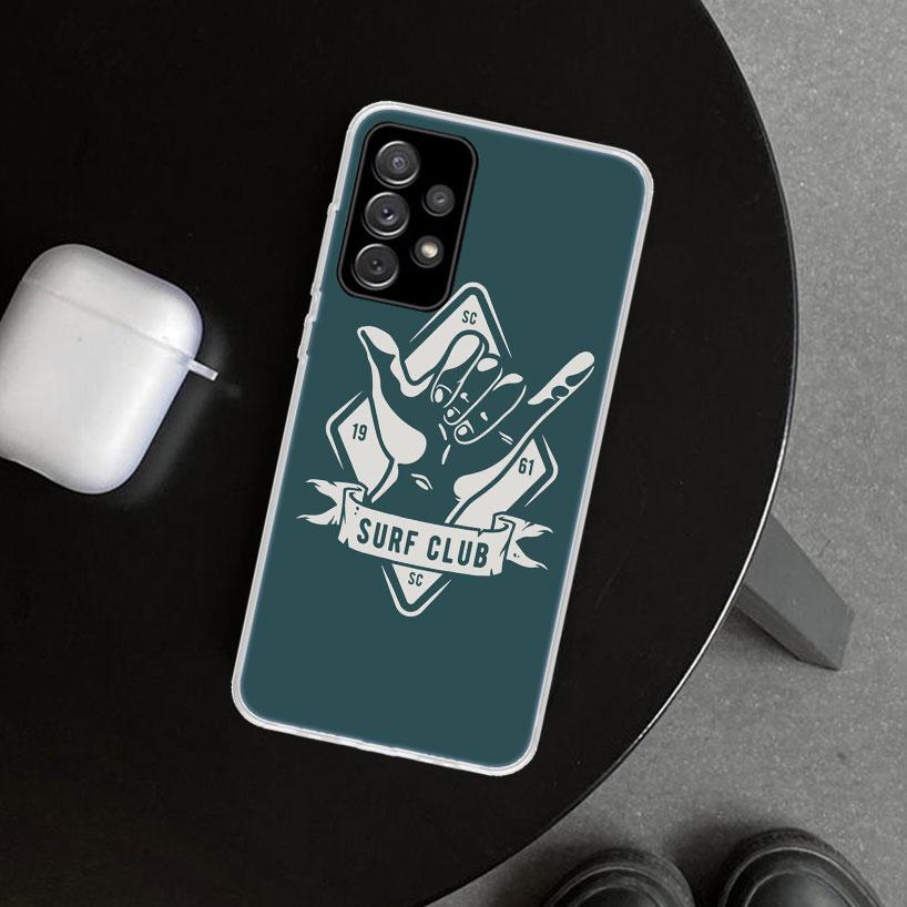 Surf Board Aesthetic Phone Case for Samsung Galaxy A17 A16 A26 A36 A56 A57 A37 A15 A25 A35 A55 A14 A24 A34 A54 A13 A23 A33 A53 G