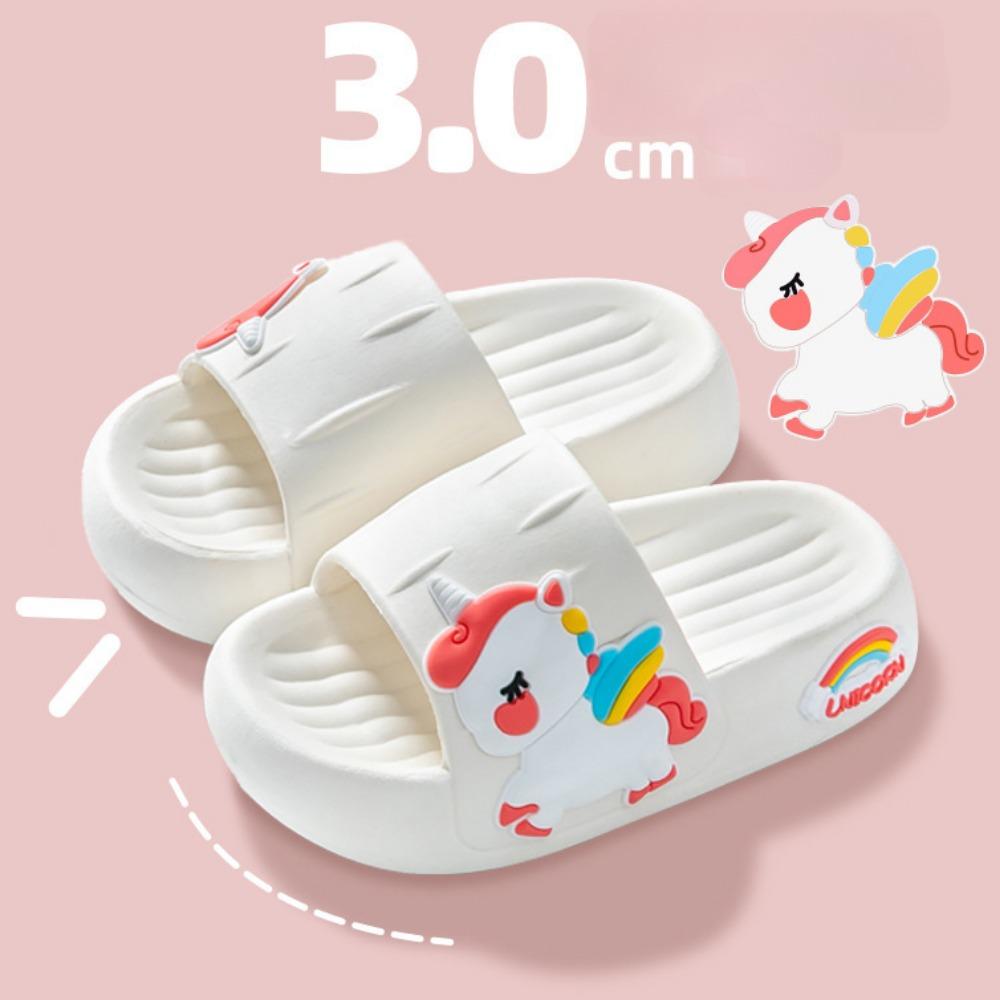 

Дитячі тапочки Tramp Sense Літні домашні тапочки з м’яким дном для дівчаток і хлопчиків Милий єдиноріг, маленька дівчинка, сандалії тапочки 34-35 білий