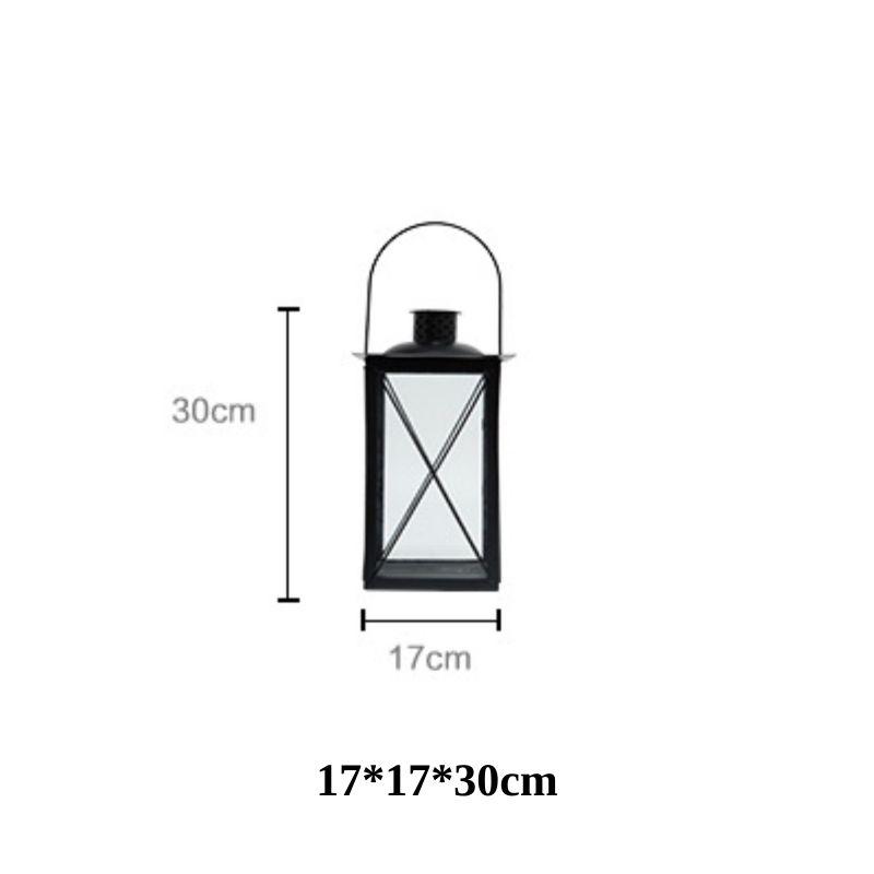 

Homlly Candle Faux Plants Black Metal & Glass indoor Lantern (2PCS) 17*17*30cm X2