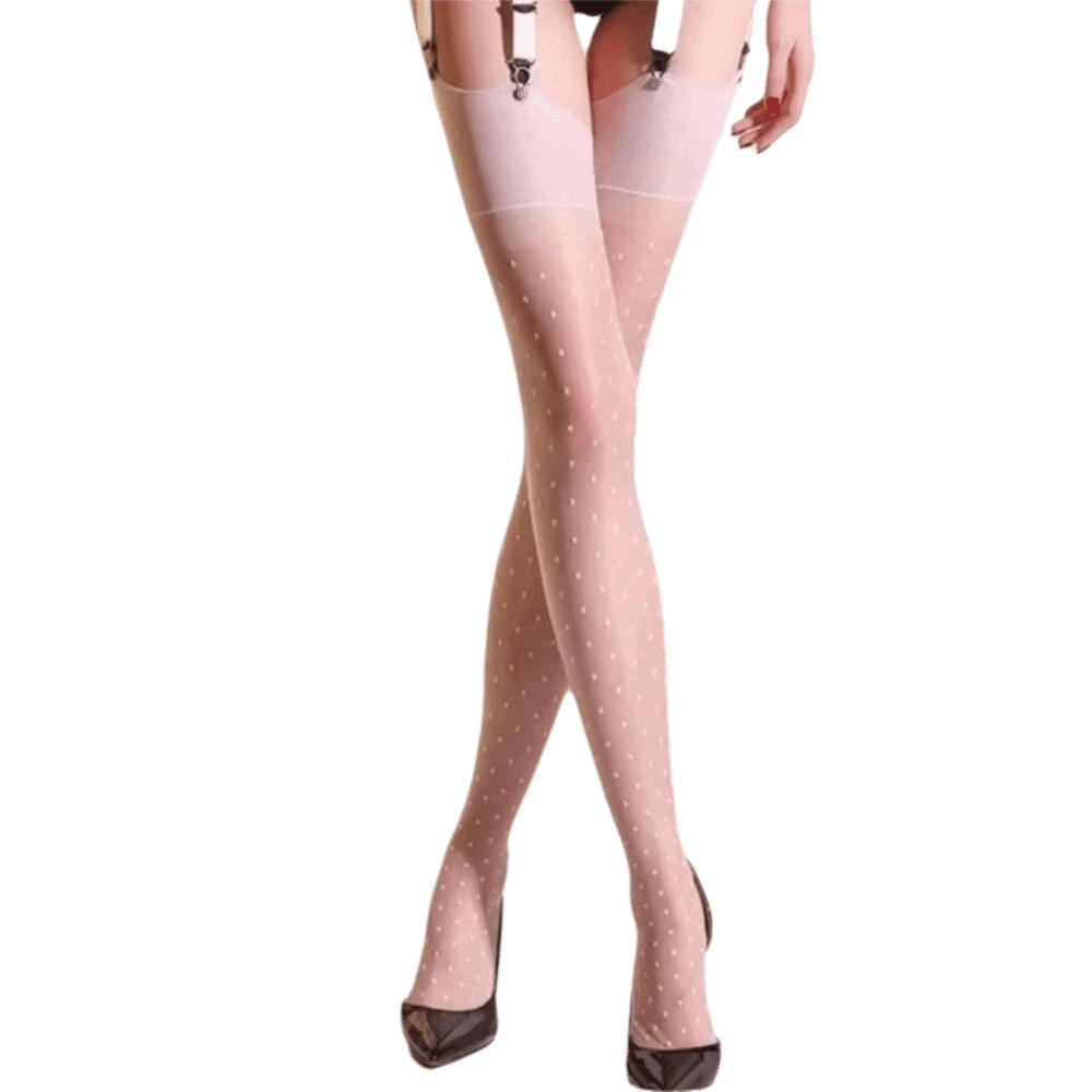 Fashion Polka Dot Thigh High Stockings Breathable Nylon Over Knee Socks Sheer Sexy Stocking Women Lingerie