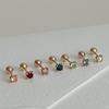 BettyU 14k Gold Natural Gemstone 2mm Mini Gold Piercing