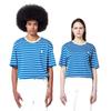FELDSPAR BROOK 30-Count Striped Ribbed Color Block T-Shirt [Blue]