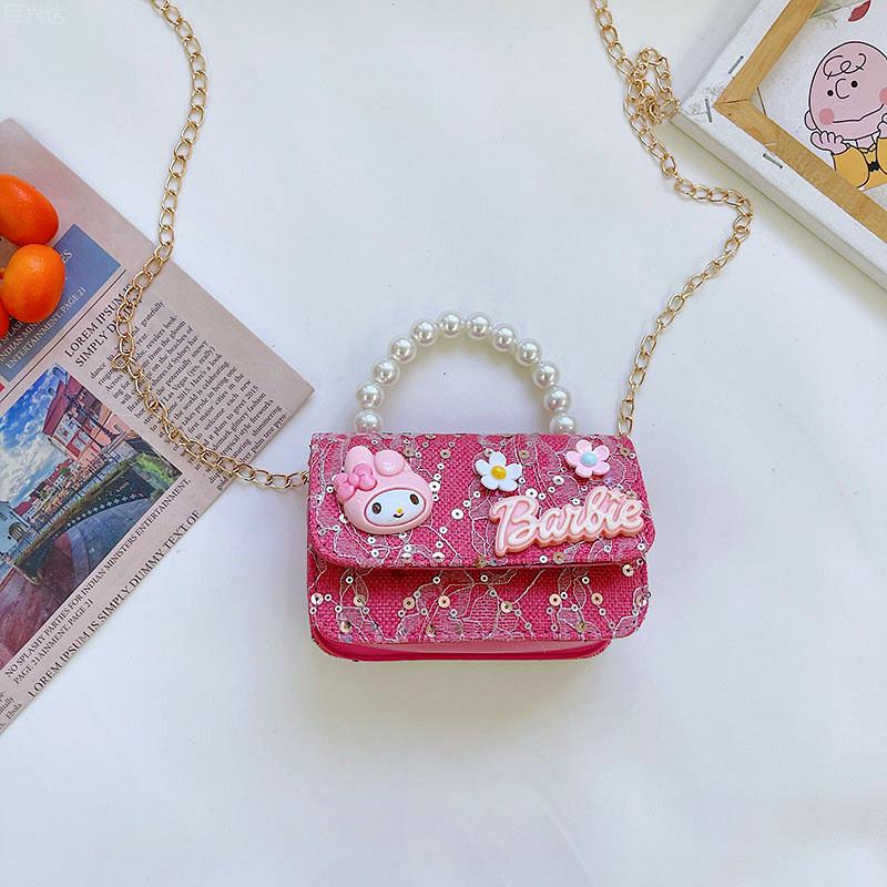 Charming Pearl Bag For Kids Fashionable Princess Style Shoulder Bag For Girls