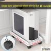 Multi-layer Mobile Storage Rack with Brakes for Office/Home