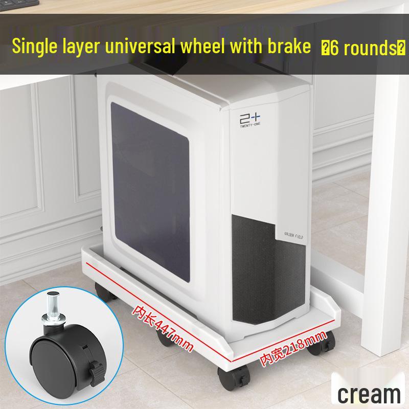 Multi-layer Mobile Storage Rack with Brakes for Office/Home