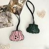 Polka Dot Pumpkin Keychain Solid Color Beg Accessories Gift Halloween Bag Pendant  Bag Charm