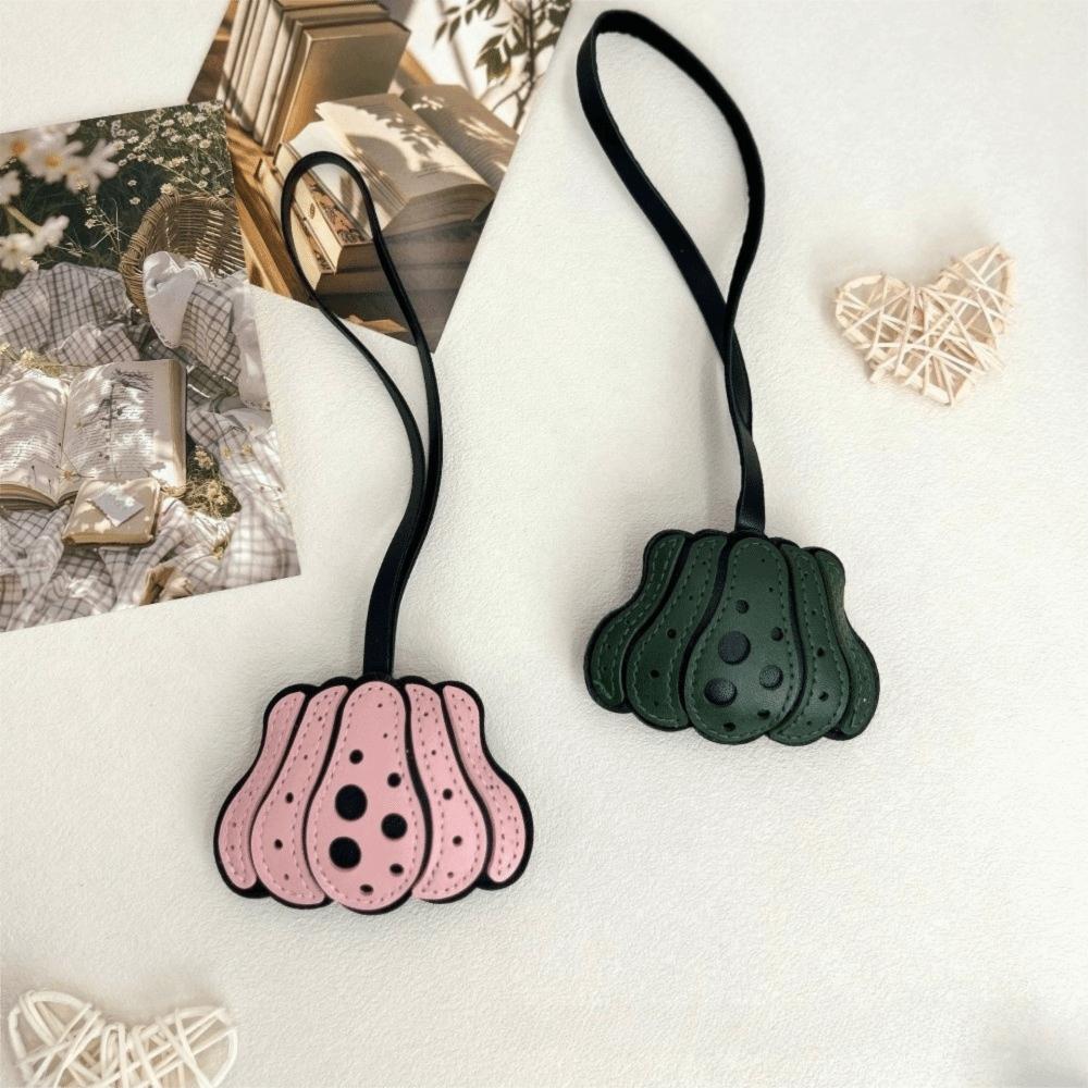 Polka Dot Pumpkin Keychain Solid Color Beg Accessories Gift Halloween Bag Pendant Bag Charm