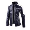 European Size Thin New Casual Leather Jacket for Men, Korean Style Slim-fit Trendy Youth PU Leather Jacket Men's Clothing