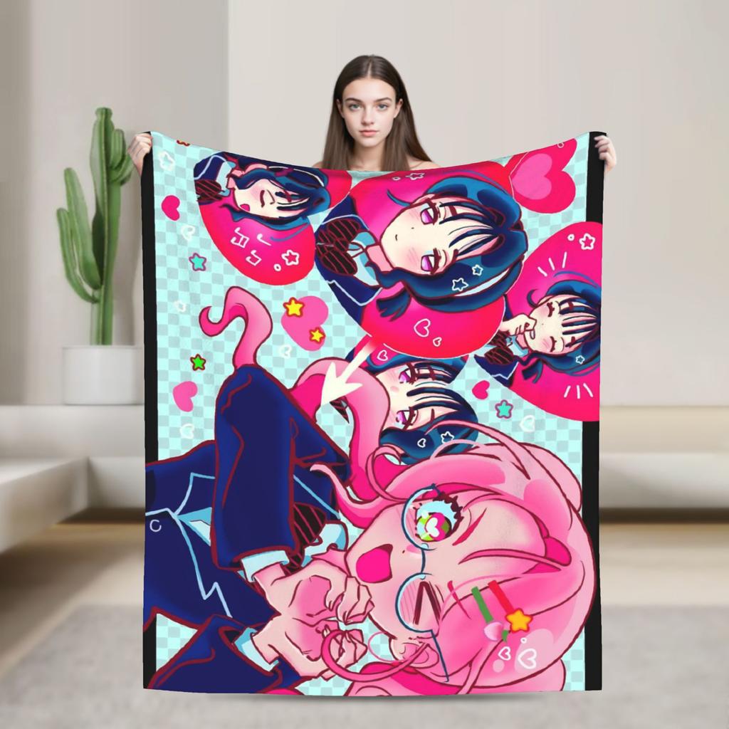 Aliens Music Cartoon Stages Fleece Throw Blankets Mizi Sua Till Luka for Bed Knitted Blanket Office Super Soft Breathable