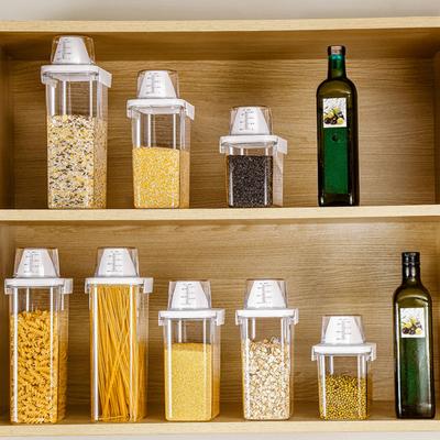 Storage Box Transparent Airtight Container with Ergonomic Grip BPA Free Leakproof Large Capacity Sealed Flour Sugar Container