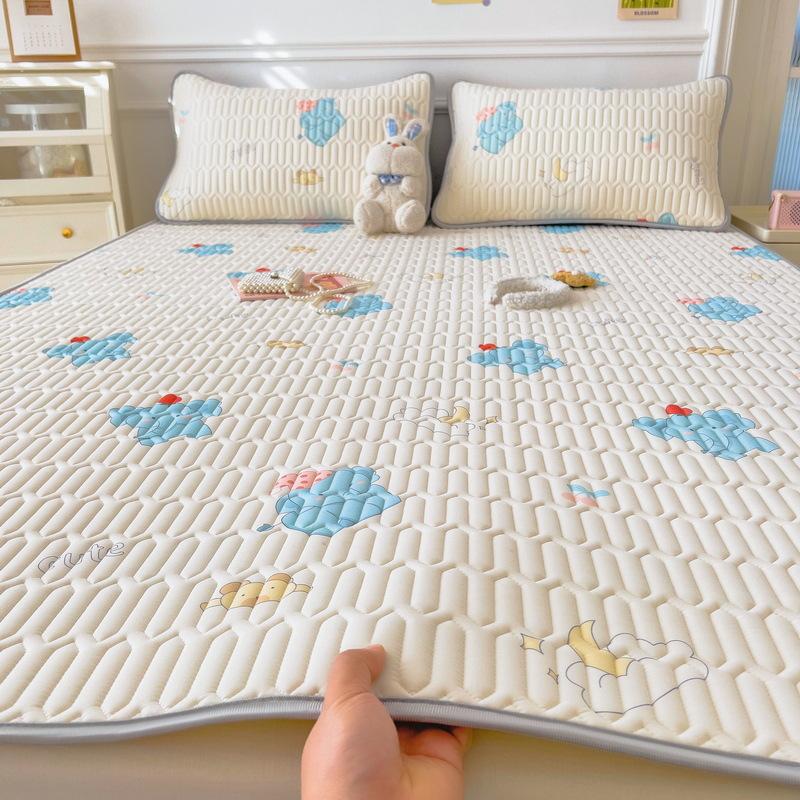 New Cartoon Comic Latex Summer Mat Washable Fresh Baby Ice Silk Summer Mat Child Air Conditioner Soft Seat