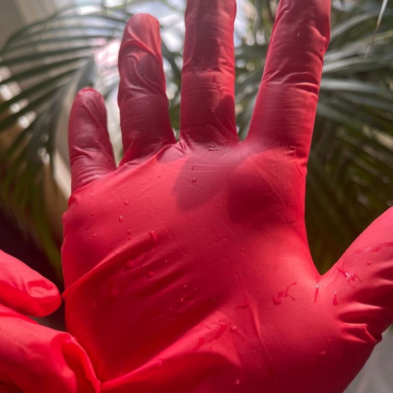 100/50/20 SZT. Czerwone Rękawice Nitrylowe Wodoodporne Rękawice Do Czyszczenia Domowego Narzędzia Do Zmywania Naczyń Kuchennych Do Pielęgnacji Zwierząt Bez Lateksu
