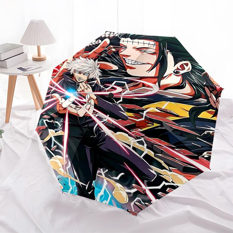 1pc Anime Characters Auto Open Umbrella, Portable Folding Design with Iron Frame for Outdoor Use, Ideal Gift for Fans, Travelers, Daily Use.I055