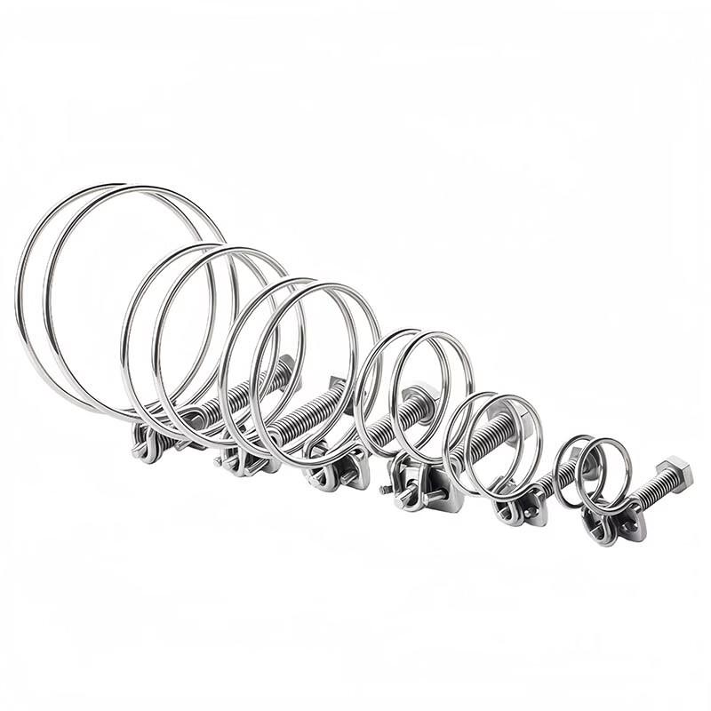 Yuzhiao 304 Stainless Steel Double Wire Hose Clamp