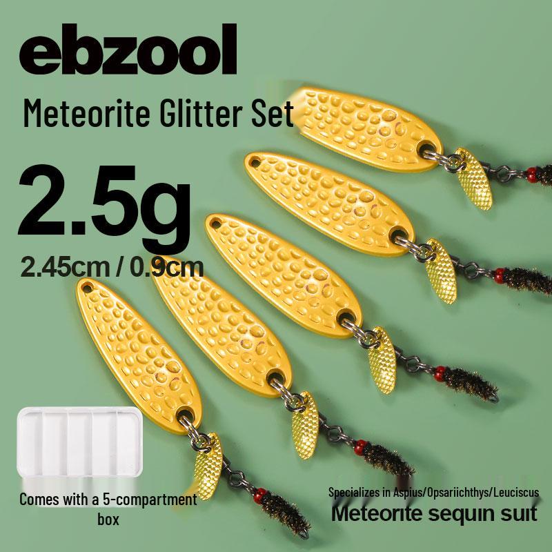 Meteorite Stone Micro Lure: Spinning Sunflower Seed Sequin Hook for Fly Fishing, Rigged for Mandarin Fish with White Stripes