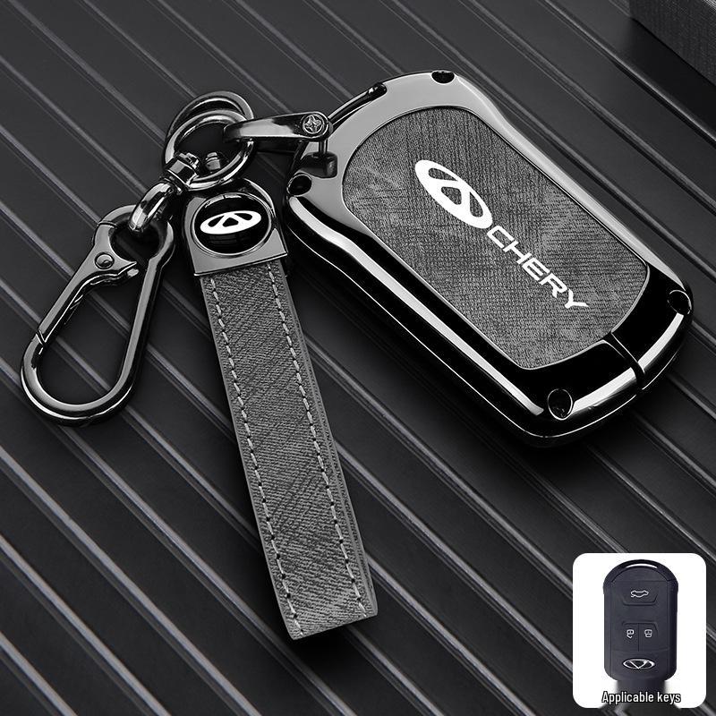 Zinc Alloy Key Shell Covers for Chery, Tiggo 8, 7 Plus - Full Coverage, 5x Anti-Drop Protection