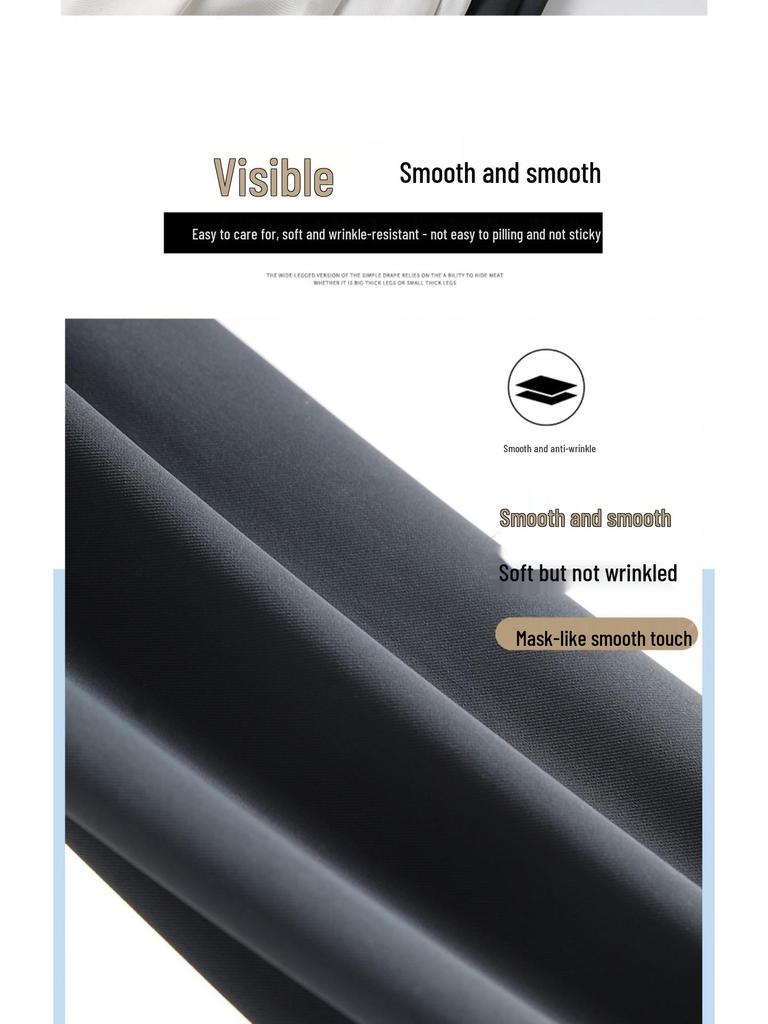 Pantaloni drapați cu talie înaltă pentru femei, cu croi larg, 2024 - Ediție primăvară/toamnă