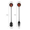 Halloween 304Stainless Steel Fork Spoon Set Halloween Pumpkin Witch Ghost Dessert Cake Fork Spoon Kitchen Stirring Ice Spoon