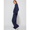 Europe America And The United States Women's Two Piece Oversized Zipper Sweatshirt Wide Leg Sweatpants Casual Suit