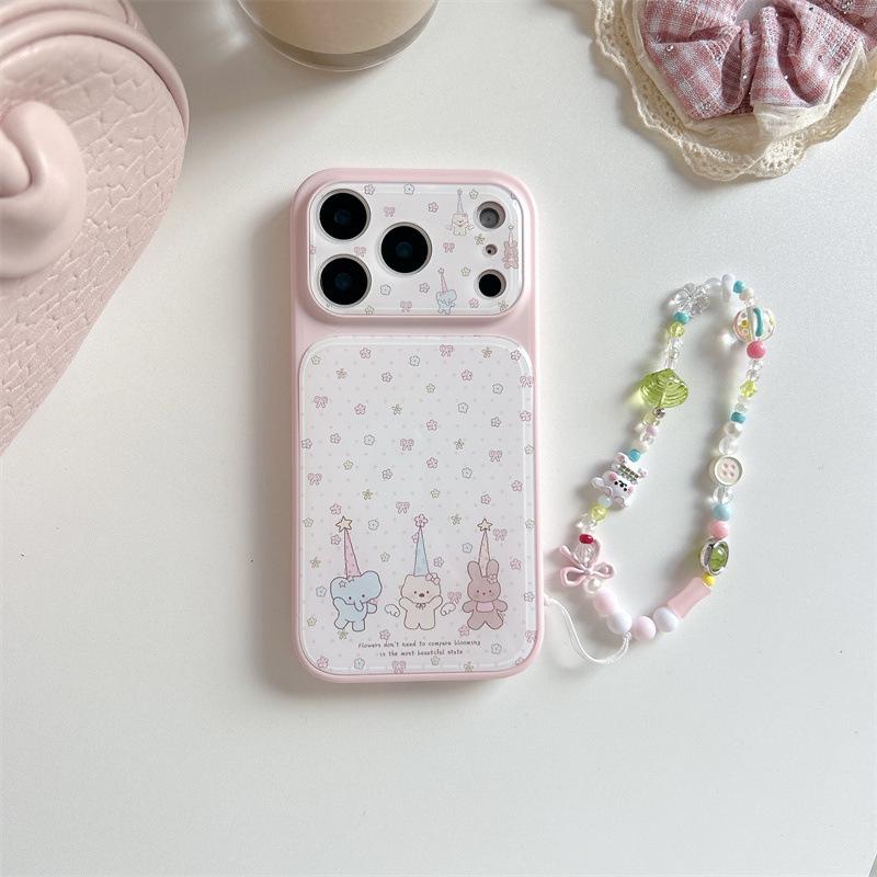 Floral & Animal Chain Phone Case for iPhone 17/16 Pro Max/15/14