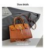 2025 Podzimní Minimalistická Retro Crossbody Taška přes Rameno s Krokodýlím Vzorem
