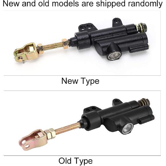 Universal Rear Brake Master Cylinder, Rear Foot Brake Hydraulic Master Cylinder Pump for Motorbike ATV Dirt Bike(Black)
