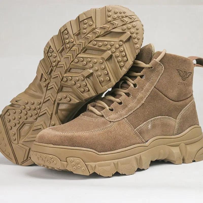 

Мужские зимние ботинки с меховой вставкой, мужские теплые утолщенные нескользящие шерстяные ботинки из натуральной кожи, мужские ботинки для защиты от холода 38 верблюд