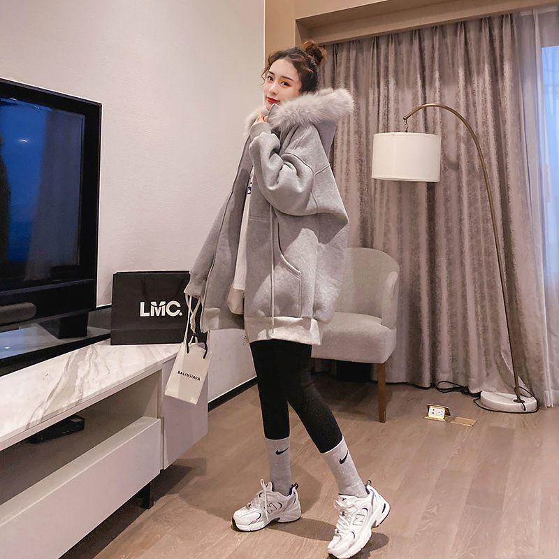 

Women s Loose Fit Korean Style Thickened Hooded Jacket with Plus Velvet – Autumn & Winter 2020 Trend M (recommended for under 120 lbs)