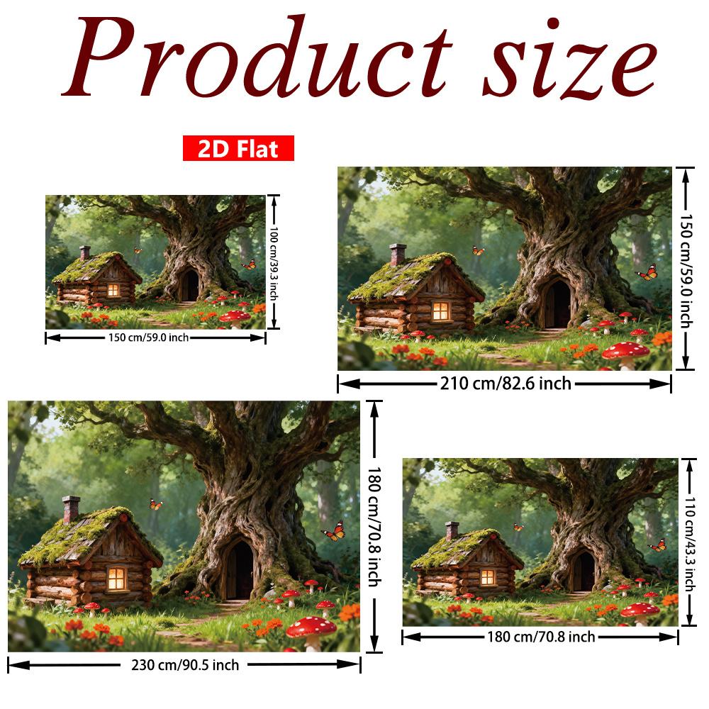 1Pcs Spring Forest Cabin Easter Decoration Decoration Background Nature Backdrop Decorations For Photo Studio Photo Booth Party
