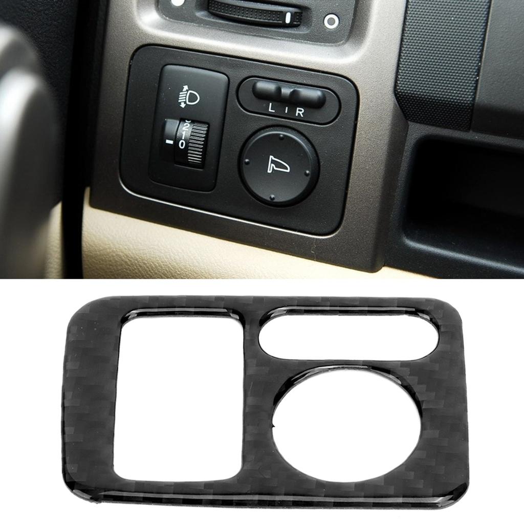 Rearview Mirror Adjustment Switch Trim Soft Carbon Fiber Electric Adjusting Knob Cover Fits for
