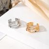 Multi-layered Silver Deluxe Ring Opening Adjustable Peplum Gift Accessory Girls Gold Party Wear Gold Shiny Thick Accessory