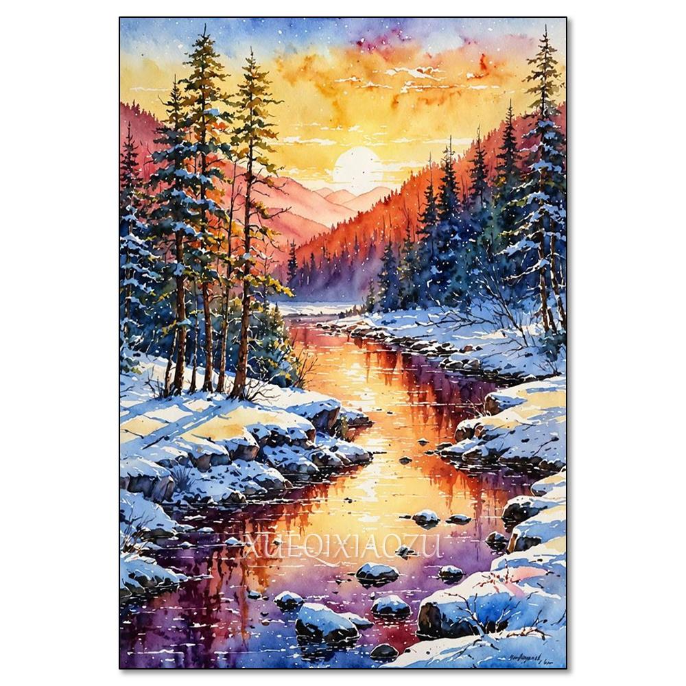 DIY Diamond Painting Kit Landscape Cactus Sailboat Sunset Full Diamond Mosaic Cross Stitch Gemstone Inlay Room Decoration Gift