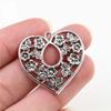 Fashion Antique Silver Plated Five-Pointed Star Heart Cute Handmade Charms Pendant:DIY for bracelet necklace