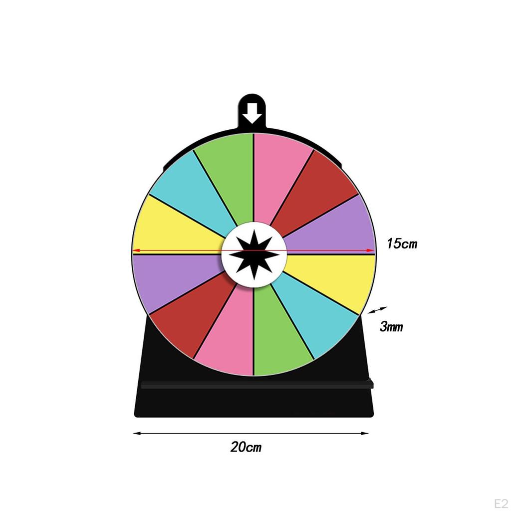 Color Rotating Wheel Drinking Game for Adults Editable Reusable with Stand Roulette Fortune