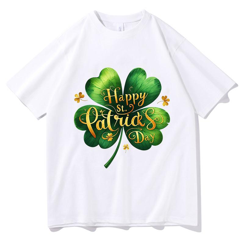 St Patricks Day Graphic Print Tshirts Unisex Women Summer Cotton Clothing Casual Fashion Round Neck Short Sleeved Tee Streetwear