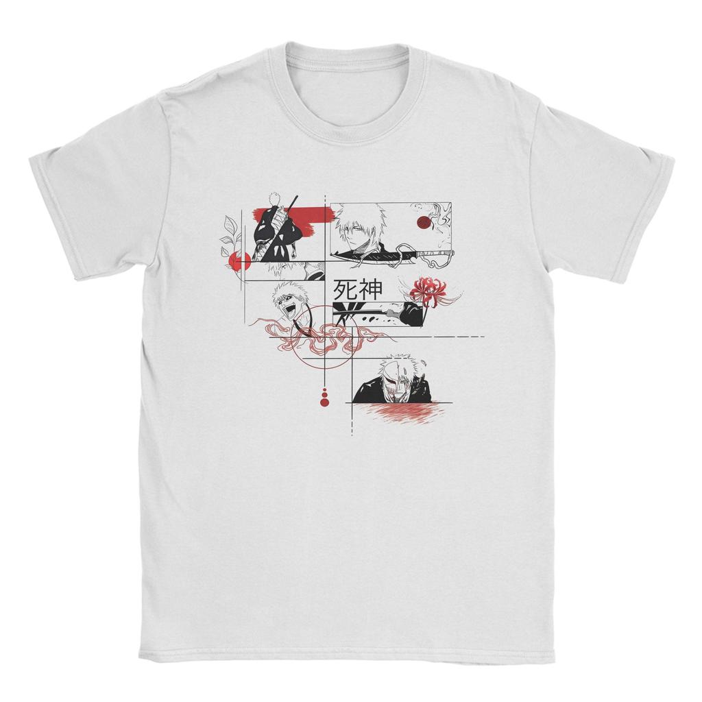 Bleach T-Shirt Sommer Klassische T-Shirts 100% Baumwolle Mode T-Shirt Für Herren Kurzarm Benutzerdefinierte DIY Kleidung