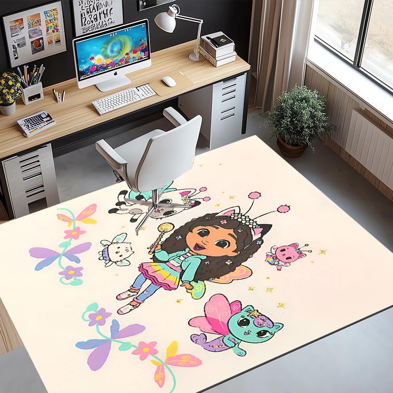Gabby's Puppenhaus Muster Teppich, Innen-/Außenmatte, für Picknick, Spielzimmer, Schlafzimmer, Büro, Wohnzimmer, Heimdeko Teppich, Geburtstagsgeschenk