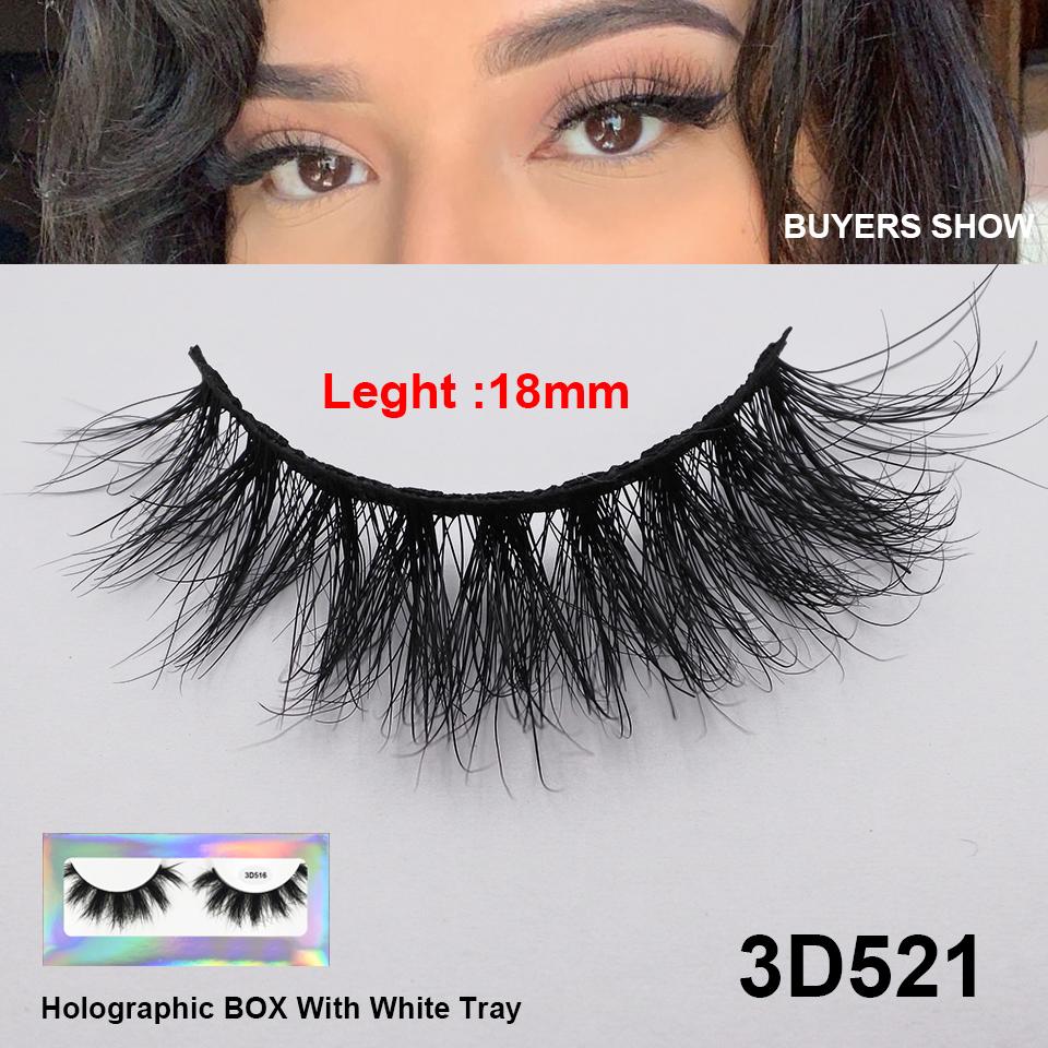 RED SIREN Strip Lashes Mink Fluffy Natural False Eyelashes 16mm 18mm Cruelty Free Reusable Wispy Mink Eyelashes Luxury Makeup