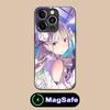 ReZero Emilia Waifu Mobile Phone Case for iPhone 17 16 15 14 13 12 11 Air Pro Max Plus Mini MagSafe Glass Colorful Cover Luxury