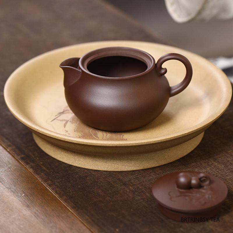 Chinese Tradition Yixing Purple Clay Teapot Hand-carved Gourd Tea Pot Handmade Beauty Kettle Household Zisha Teaware 200ml