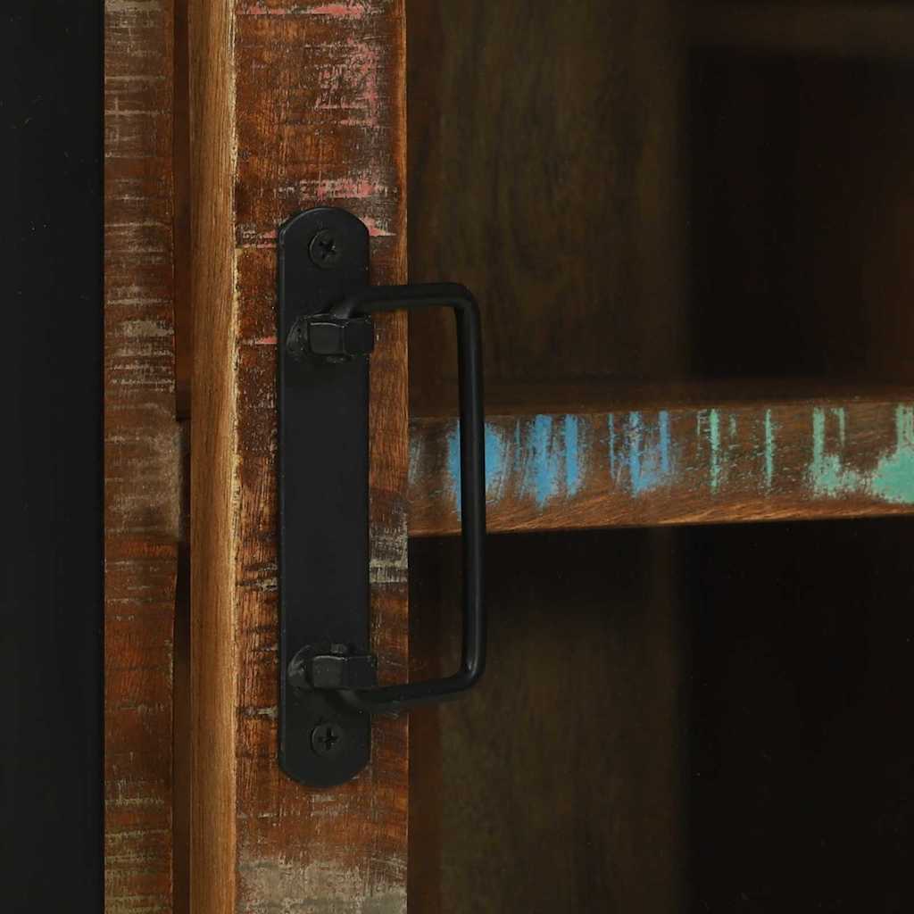 Bathroom Cabinet with Shelf Brown Solid Upcycled Wood