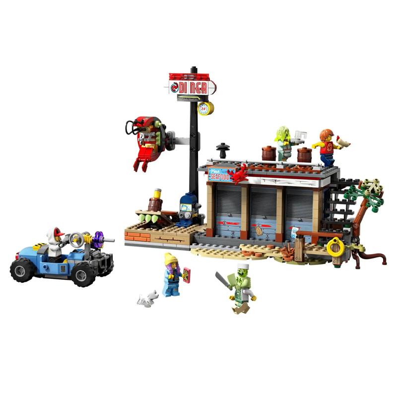 

Rare toys 579pcs Shrimp Shack Attack Building blocks toys Holiday gifts Compatible with 70422
